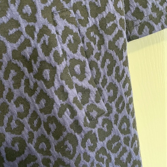 **4/$12** Tyler Boe Blue/Black Animal Print Dress Size Small - Picture 2 of 7